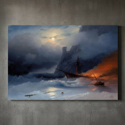 The Tempest – Ivan Aivazovsky (1855) | Canvas Print