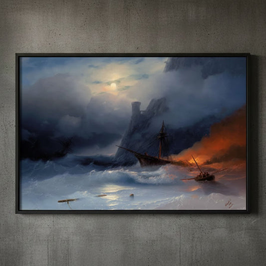The Tempest – Ivan Aivazovsky (1855) | Framed Canvas