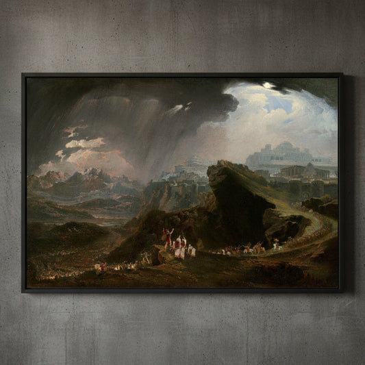 Joshua Commanding the Sun to Stand Still – John Martin (1825) | Framed Canvas